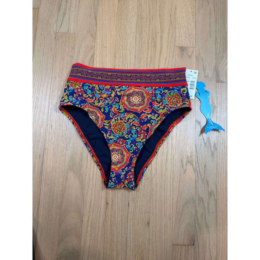 Skinny Dippers L81905 Multi Palais Sophie High-Waist Bikini Bottoms